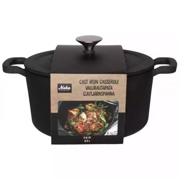 Maku lonac od lijevanog željeza 5,2l - Image 4