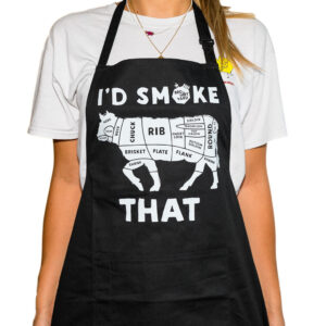 BBQ pregača I'd smoke that - crna