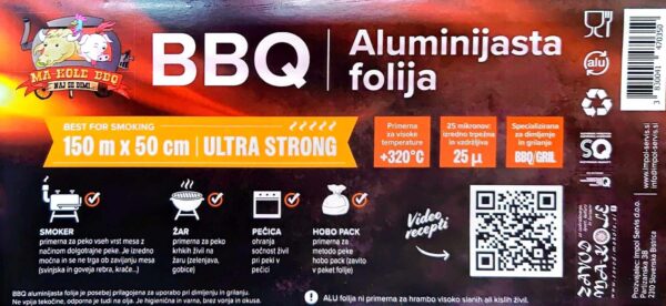 Alu folija za zamatanje mesa MA-KOLE BBQ 2