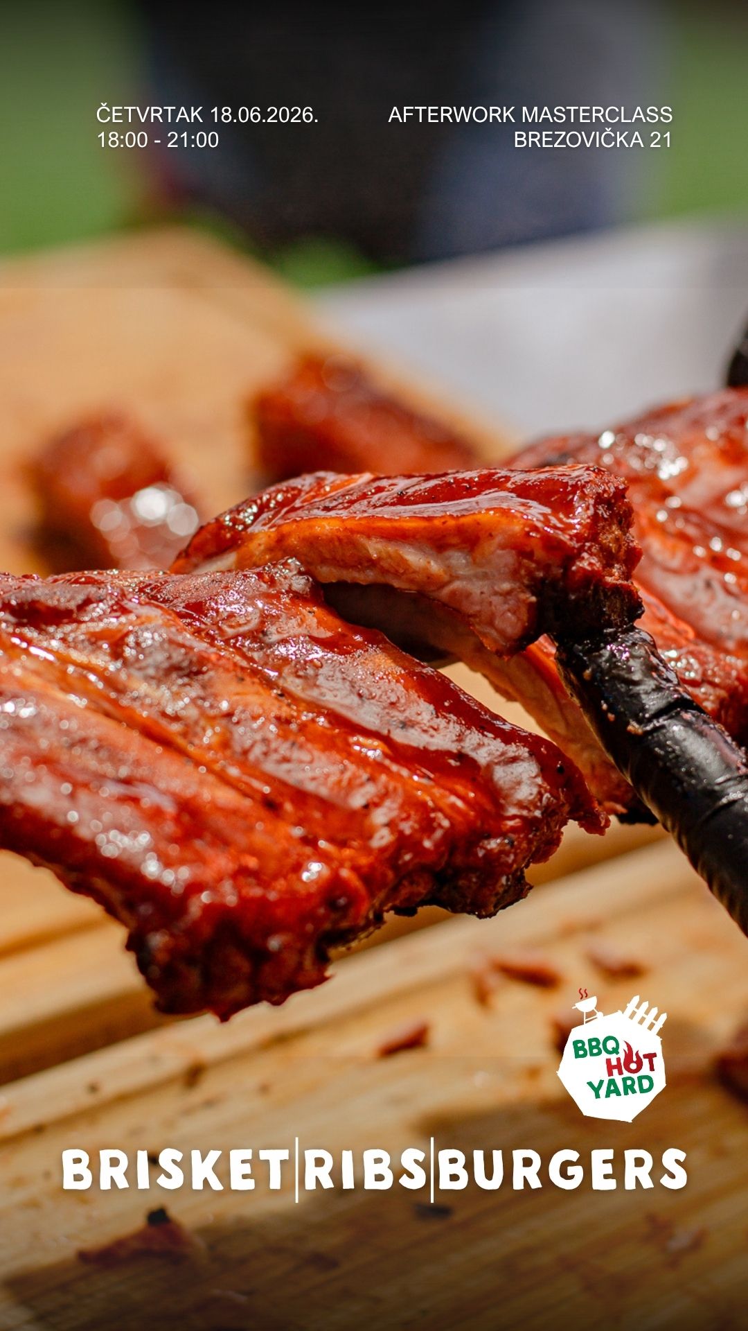 Afterwork BBQ Masterclass: Brisket, Ribs and Burgers - 18.6.2026. 2